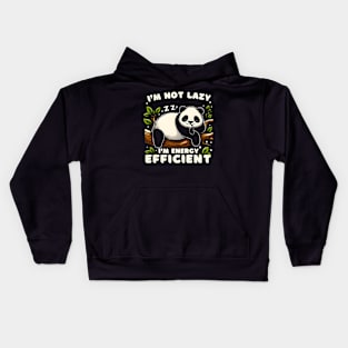 I'm Not Lazy I'm Energy Efficient Funny Bear vintage Kids Hoodie